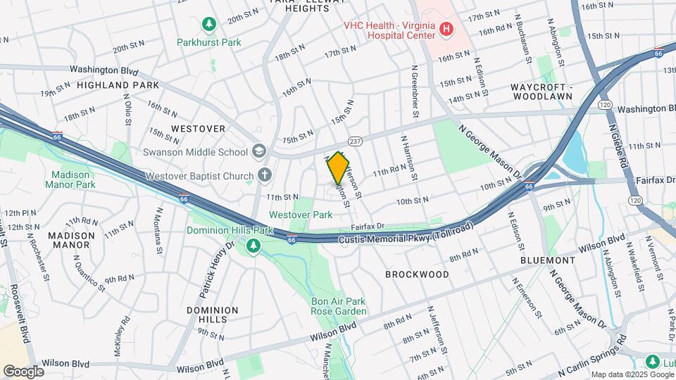 1110 N Kensington St Map and Location Details
