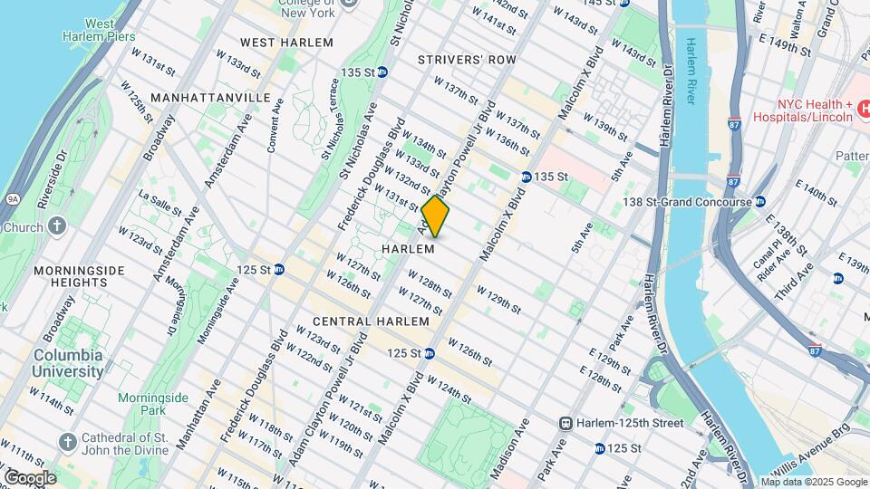 156 W 130th St Mapa y Detalles de la Ubicación