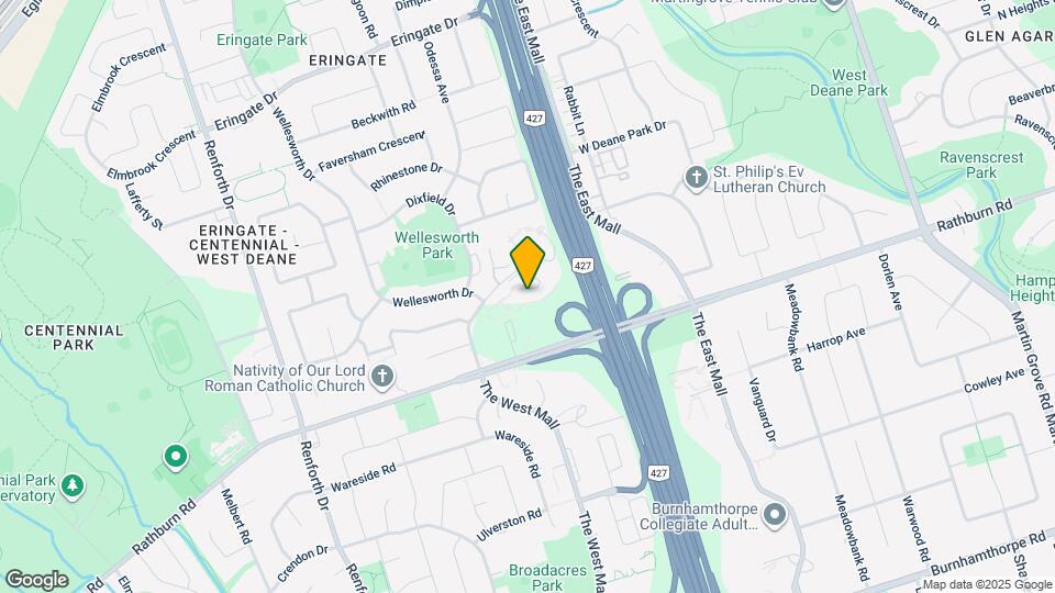 627 The West Mall Map and Location Details