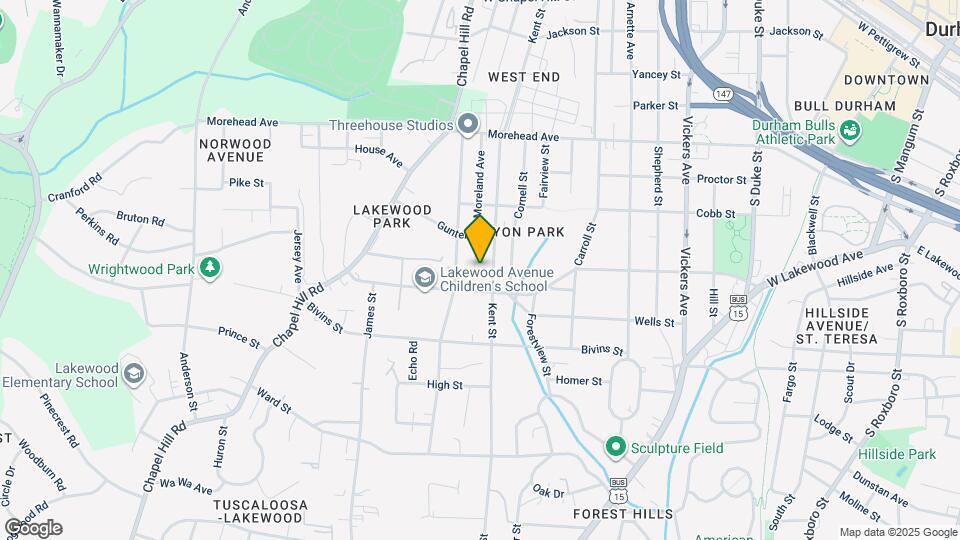 1219 Moreland Ave Map and Location Details