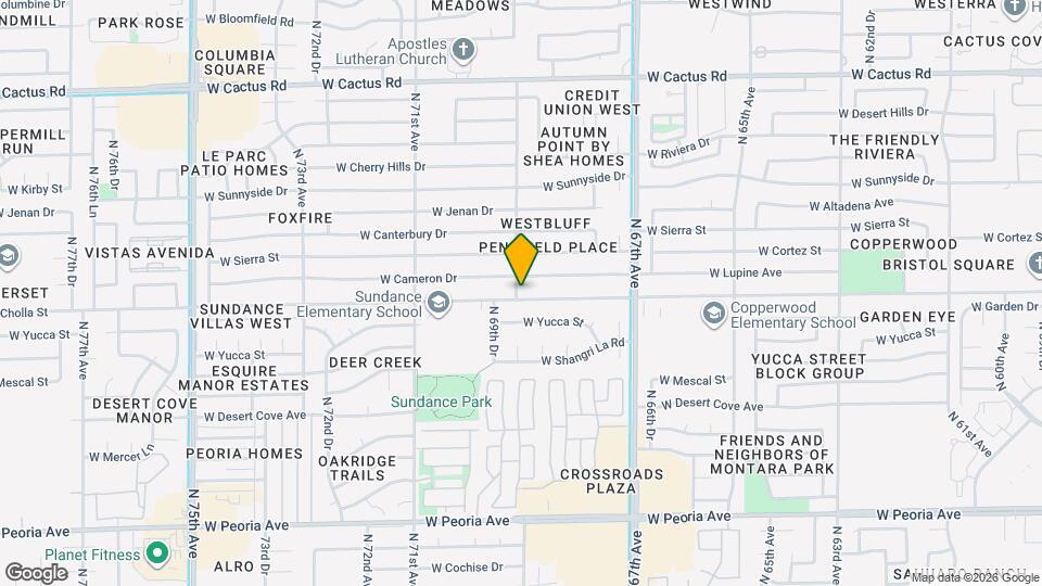 6850 W Cholla St Map and Location Details