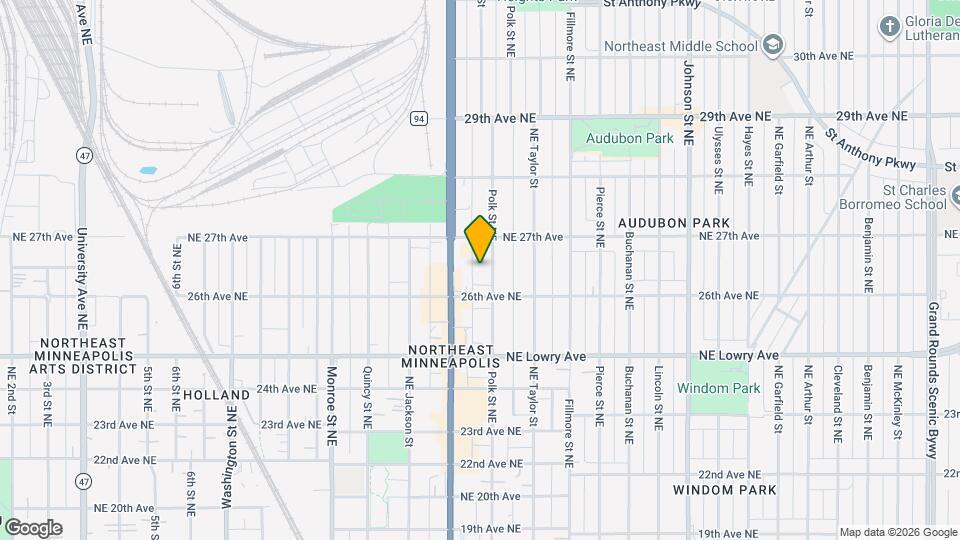 2622 Polk St NE, Unit 2 Map and Location Details