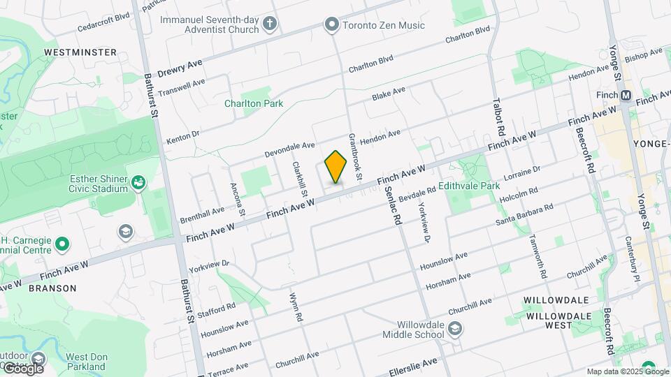 208 Finch Ave W Map and Location Details