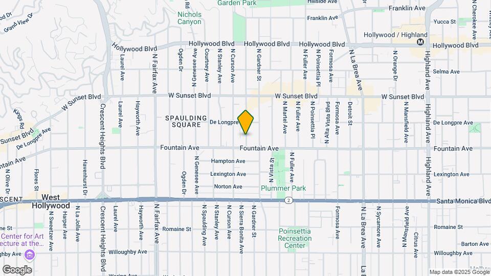 1327 N Sierra Bonita Ave Map and Location Details