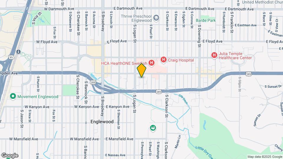 3531-3539 S Pennsylvania St Map and Location Details