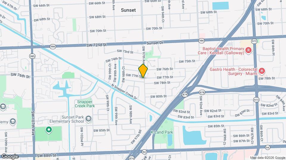 9701 SW 77th Terrace Map and Location Details