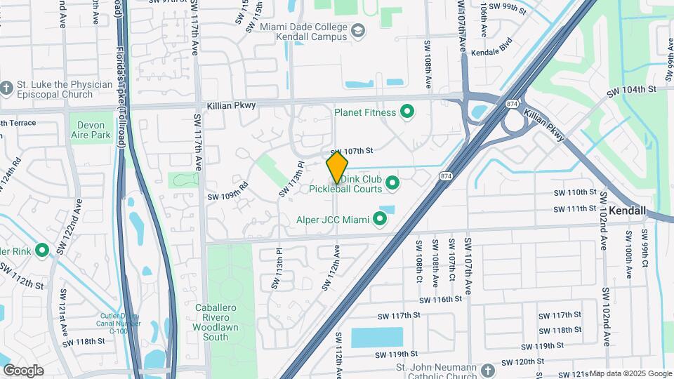 10855 SW 112th Ave, Unit 102 Map and Location Details
