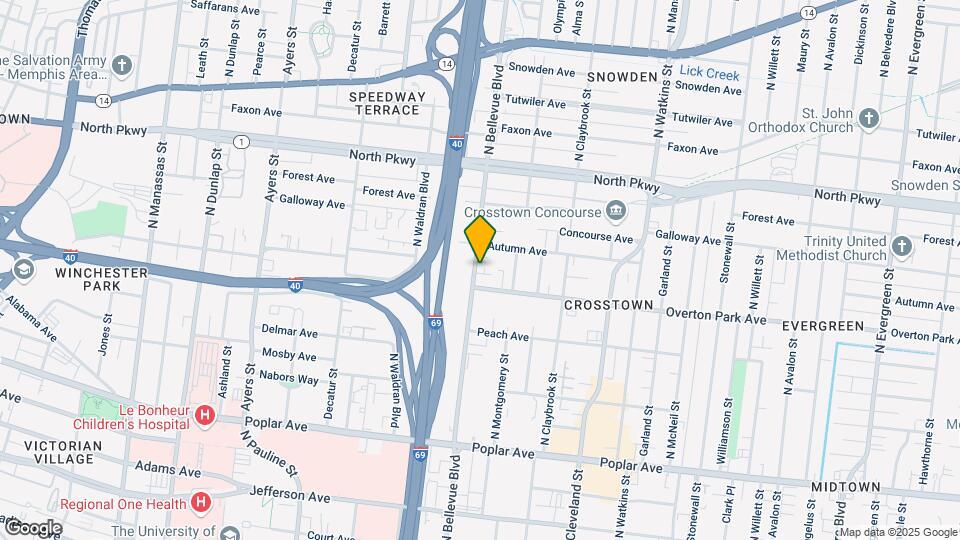 410-412 N Bellevue Blvd Mapa y Detalles de la Ubicación