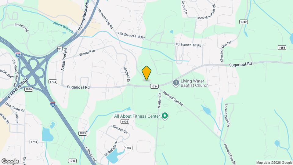 3982 Howard Gap Rd, Unit Unit B Map and Location Details