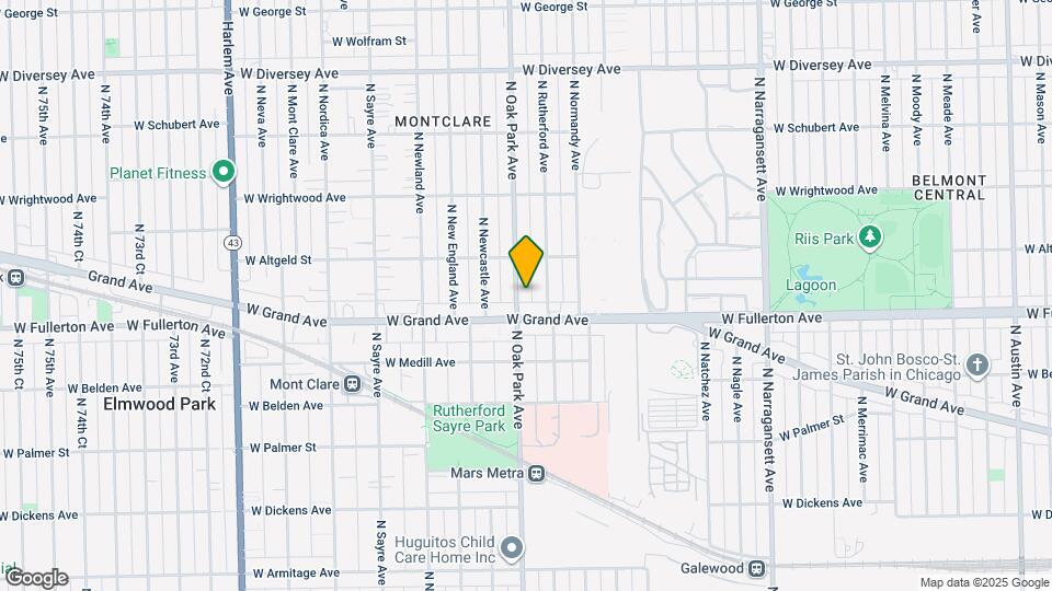 2419 N Oak Park Ave Map and Location Details