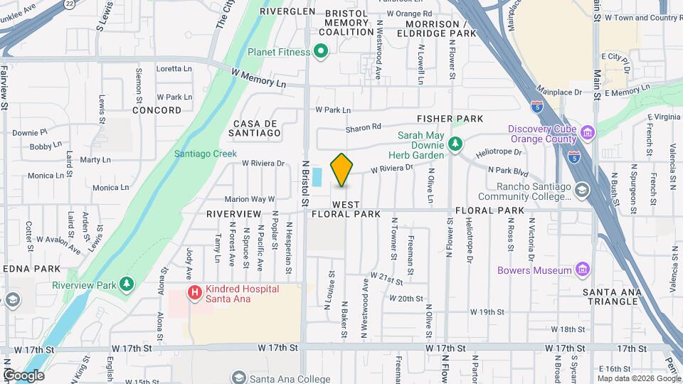 2318 N Baker St Mapa y Detalles de la Ubicación