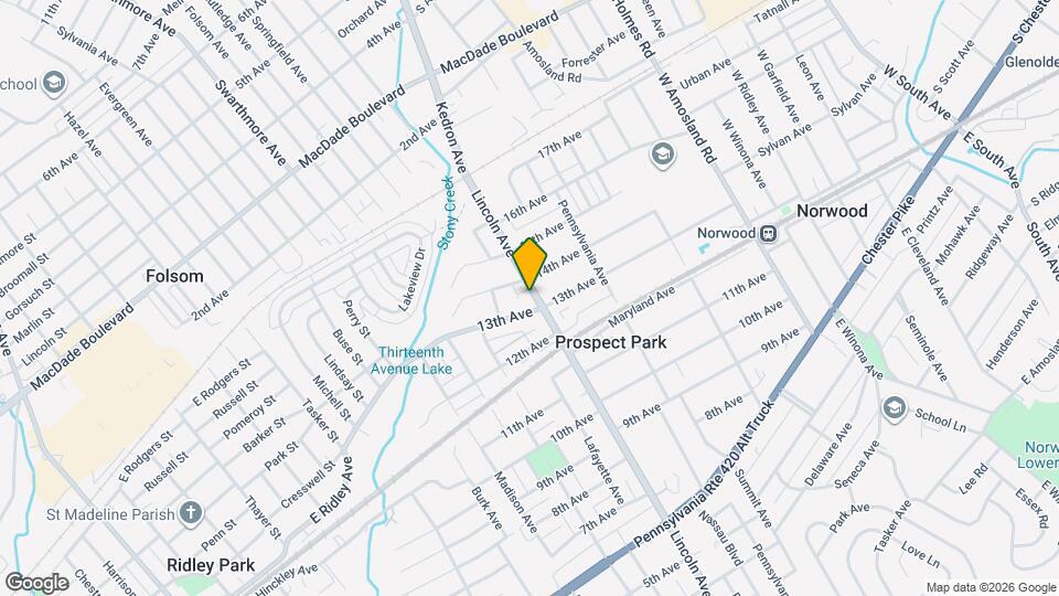 1312 Lincoln Ave Map and Location Details