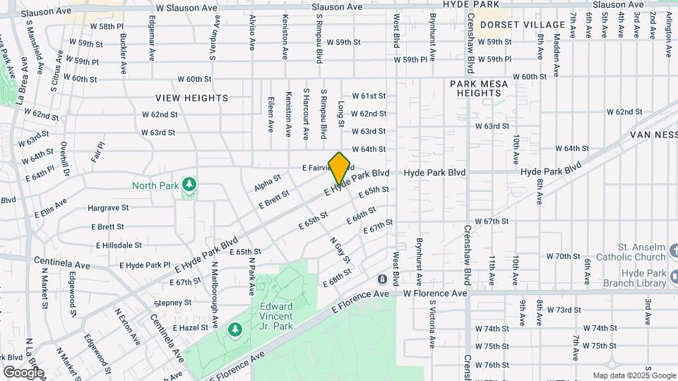 1048 E Hyde Park Blvd Map and Location Details