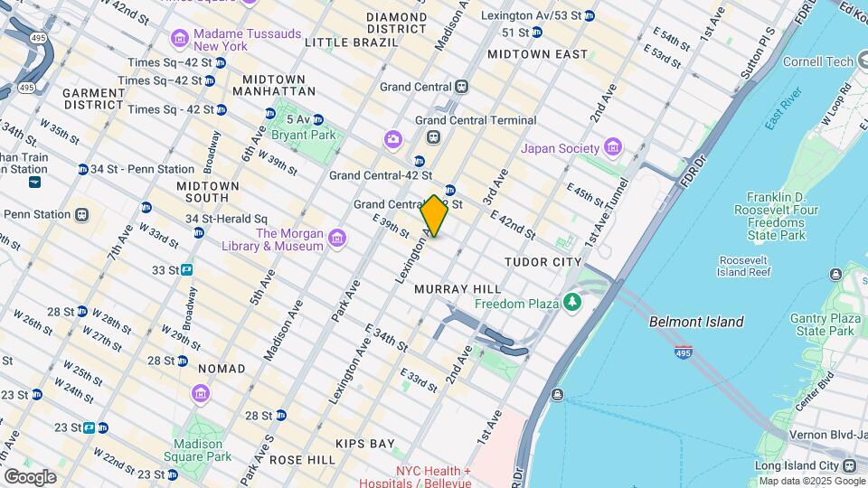 135 E 39th St Mapa y Detalles de la Ubicación