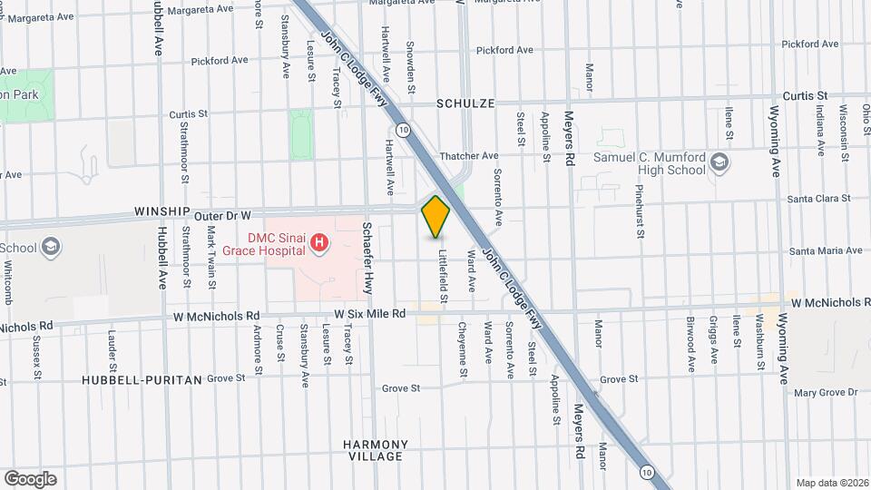 17337 Littlefield St Map and Location Details
