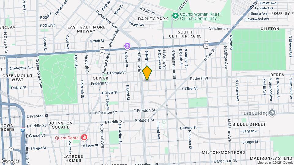 1707 Federal St Map and Location Details