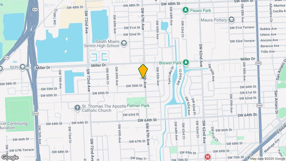 5750 SW 67th Ave Map and Location Details
