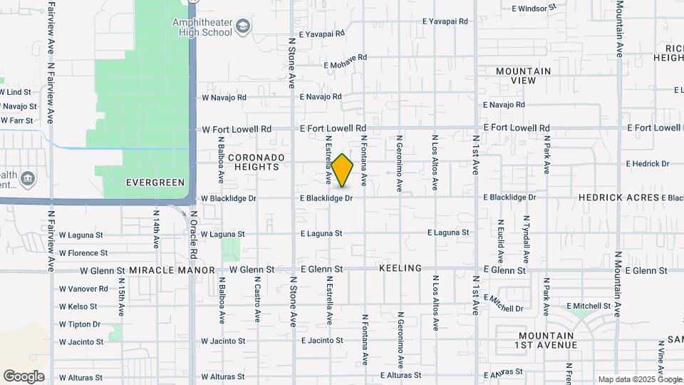 219 E Blacklidge Dr Map and Location Details