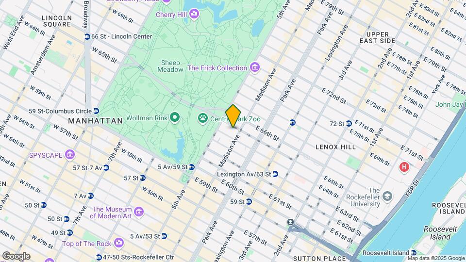 20 E 65th St Map and Location Details