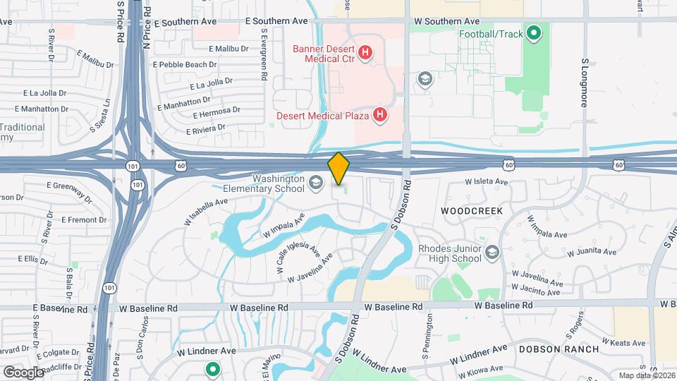 2146 West Isabella #254, Unit Isabella Ave Condo in Dobson Villas Mapa y Detalles de la Ubicación