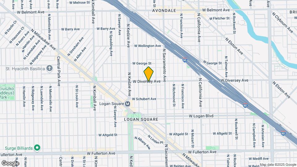 3059 W Diversey Ave, Unit 2f Map and Location Details