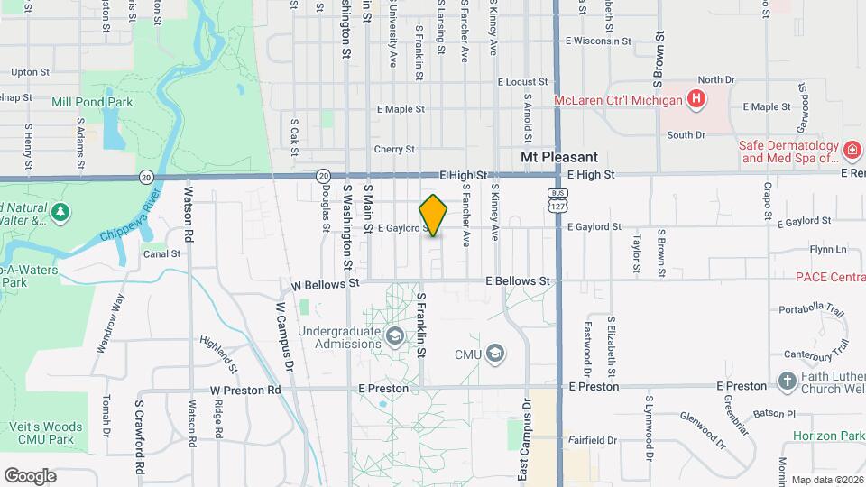 1012 S Lansing Map and Location Details