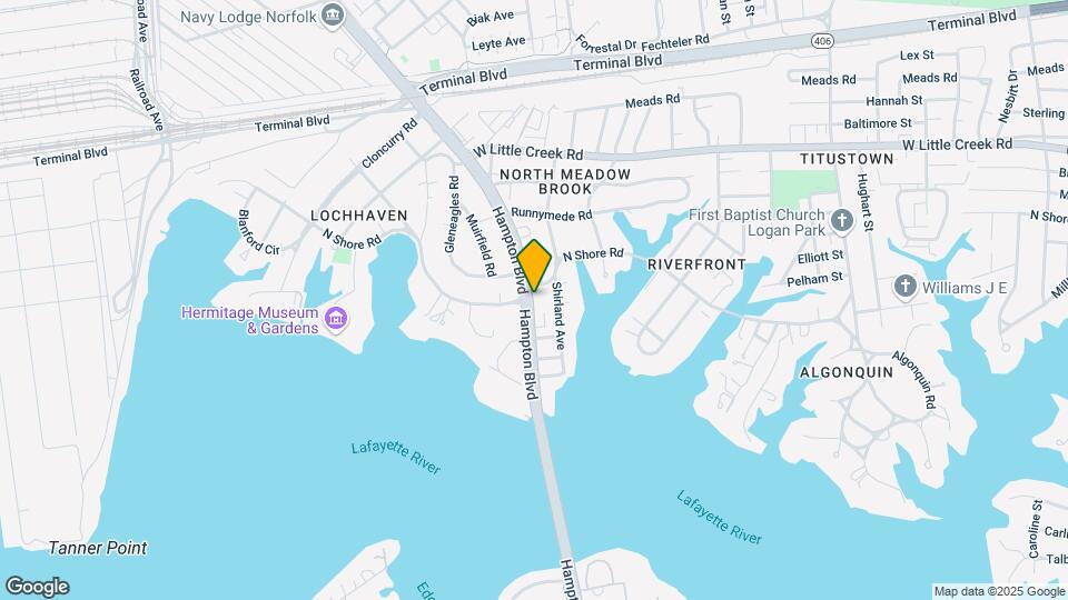 7340 Hampton Blvd Mapa y Detalles de la Ubicación