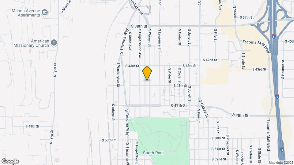 4344 S Warner St Mapa y Detalles de la Ubicación