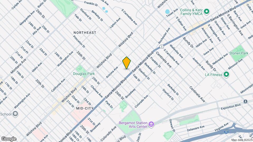 1342 Yale St, Unit B Map and Location Details