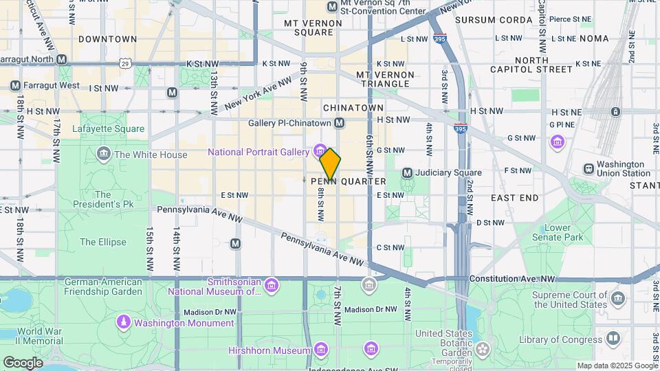 701 E St NW Mapa y Detalles de la Ubicación