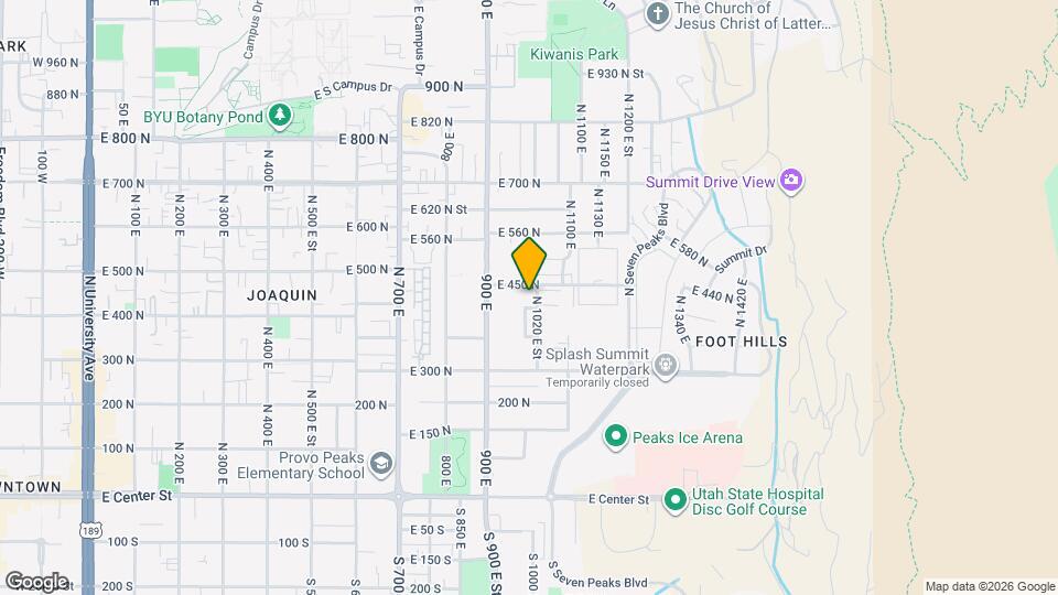 1000 E 450 N Map and Location Details