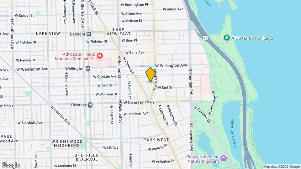 613 W Surf St Map and Location Details