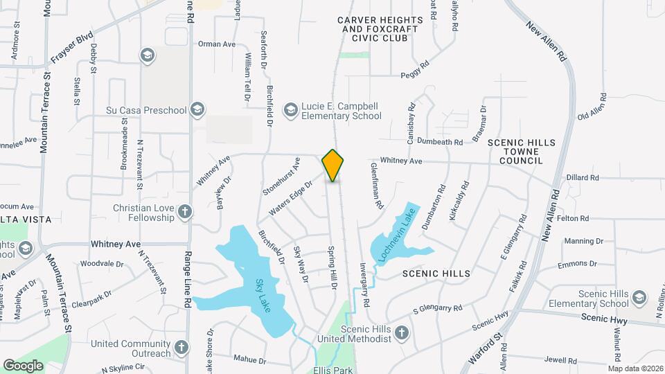 3122 Spring Hill Dr Map and Location Details