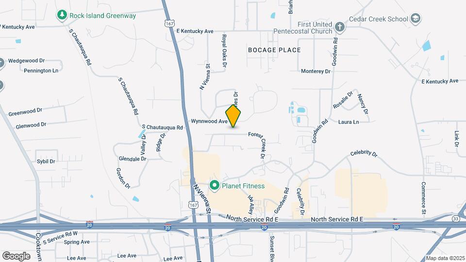 209 N Pinecrest Dr Map and Location Details