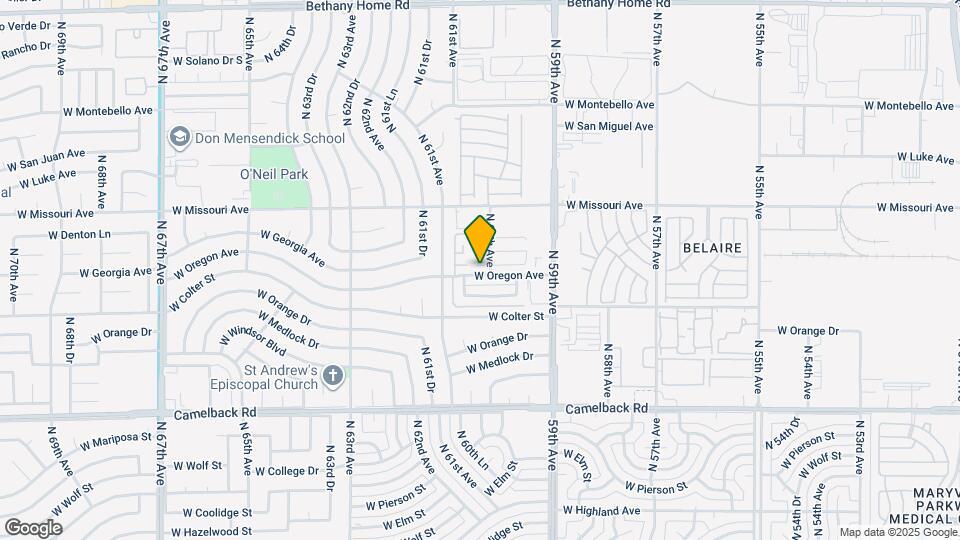 6040 W Oregon Ave Mapa y Detalles de la Ubicación