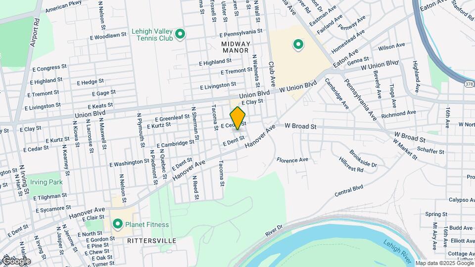 825 N Ulster St Map and Location Details