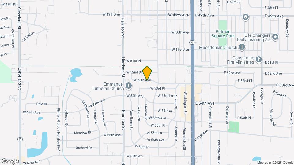 505 W 53rd Ave Mapa y Detalles de la Ubicación