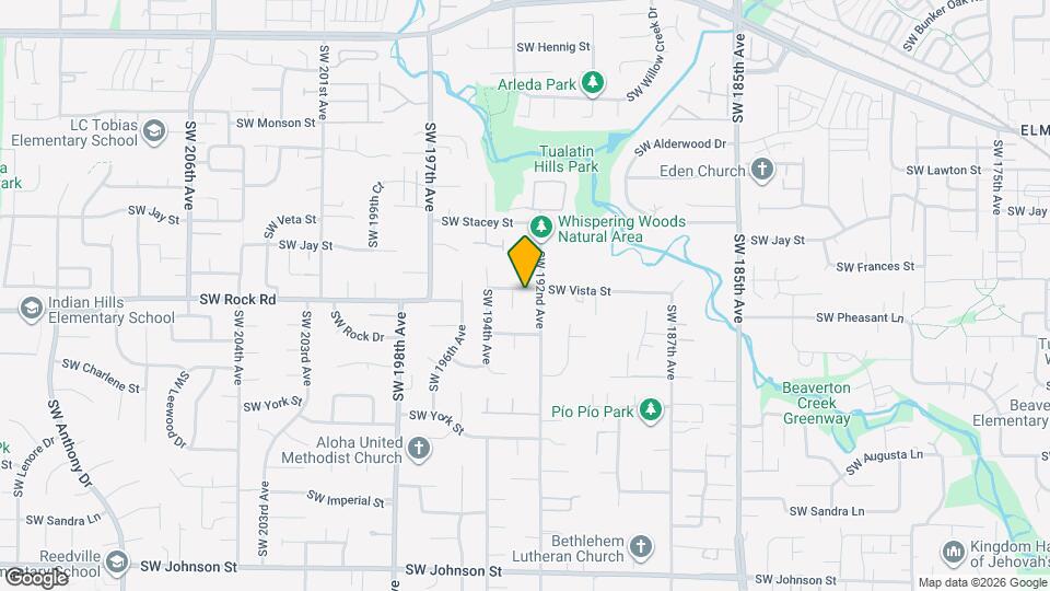 19260 SW Vista St Map and Location Details