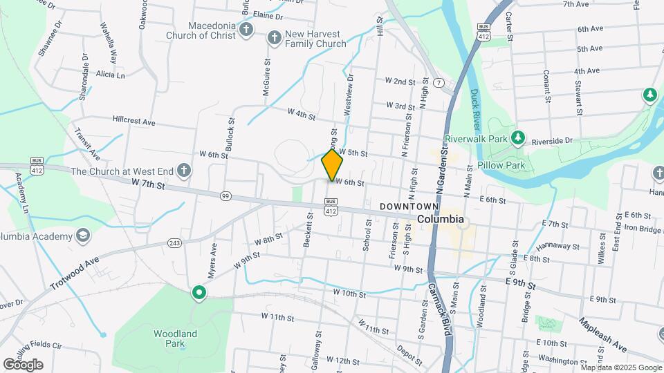 415 W 6th St Map and Location Details