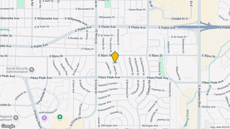 107 Arlen St Mapa y Detalles de la Ubicación