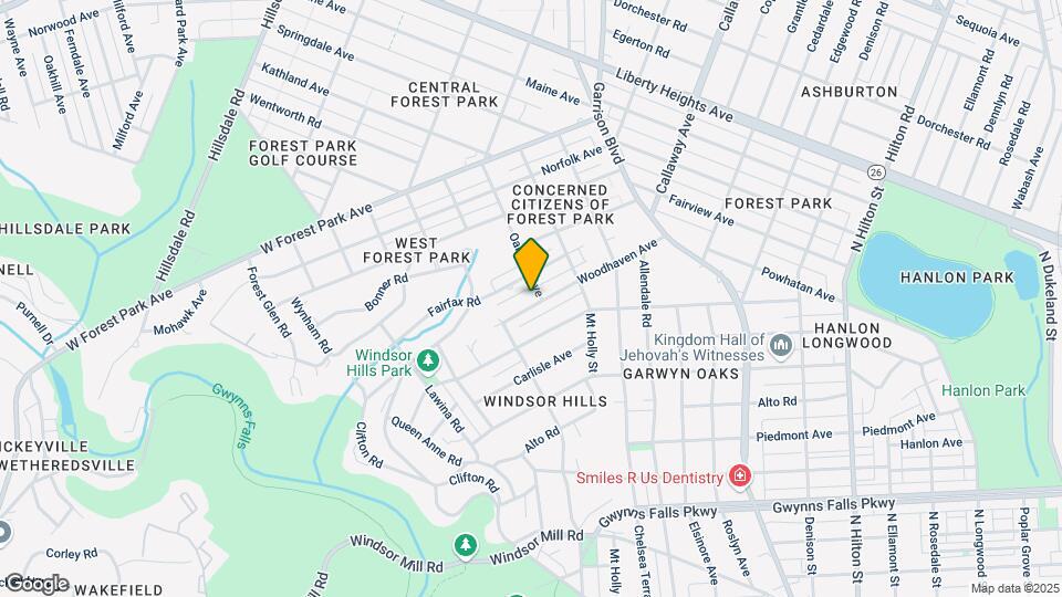 4104 Woodhaven Ave Map and Location Details