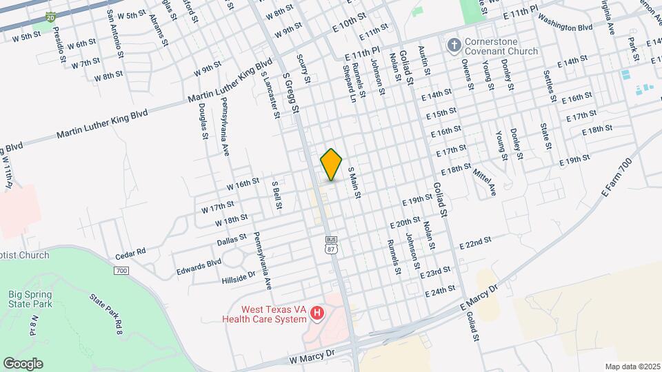 1700 Scurry St Map and Location Details