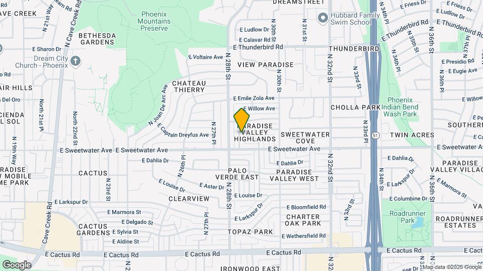 13027 N 28th Pl Mapa y Detalles de la Ubicación