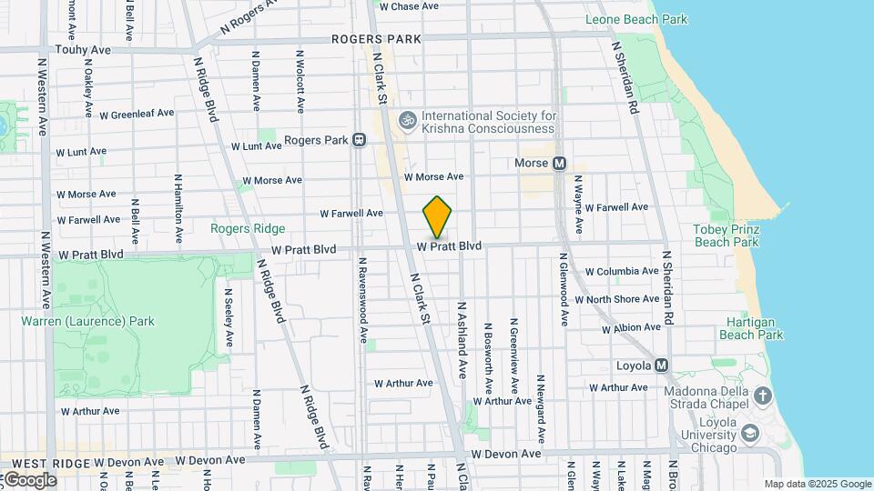 1640 W Pratt Blvd, Unit 2B Map and Location Details
