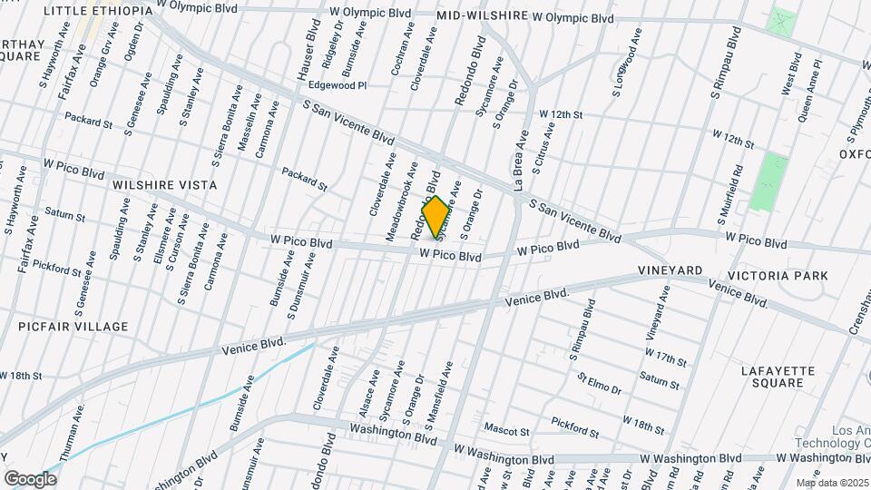 1345 S Sycamore Ave, Unit 1345 Map and Location Details