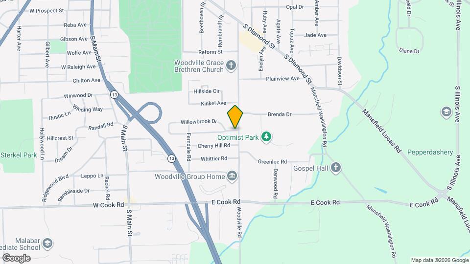 282 Cliffbrook Dr Map and Location Details