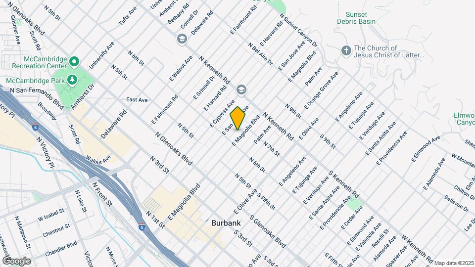 621 E Magnolia Blvd Map and Location Details