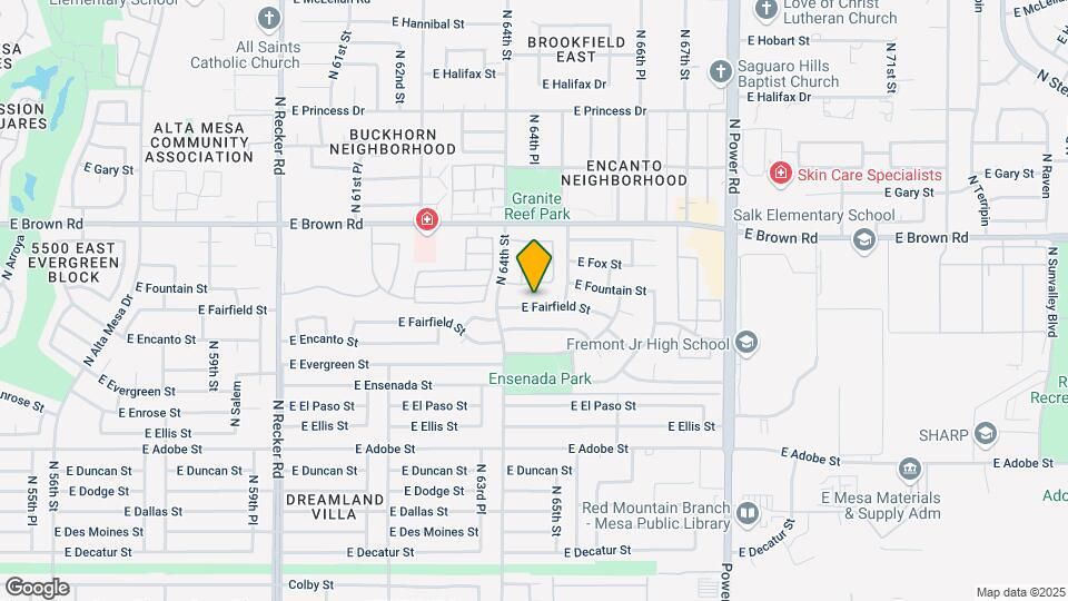 6436 E Fairfield St Mapa y Detalles de la Ubicación