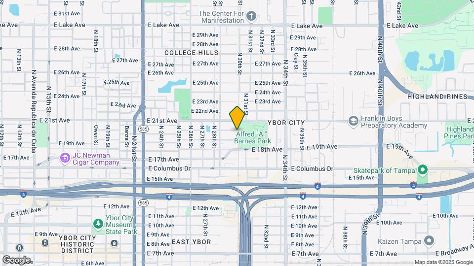 2917 E 20th Ave Map and Location Details