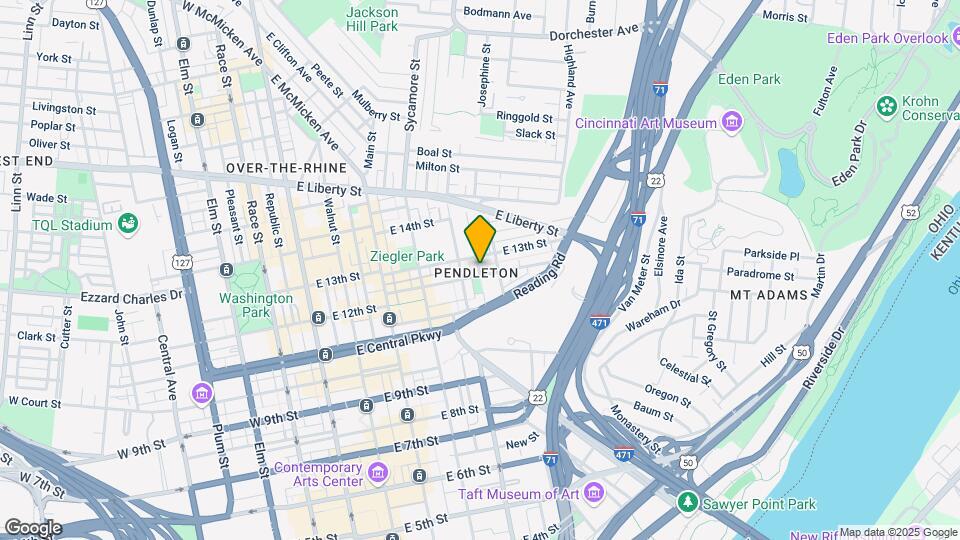 420 E Twelfth St Map and Location Details